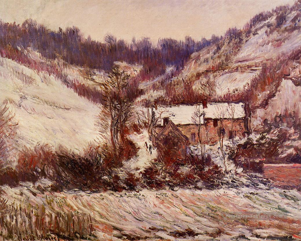 Effet de neige à Limetz Claude Monet Peintures à l'huile